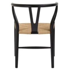 Poly And Bark Weave Chair - Solid Wood Frame (Black) - Single - Black - Short -Poly and Bark 14291eb4 1527 4693 b87b 47a51f426207