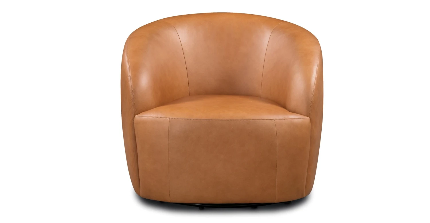 Alma Leather Swivel Chair 2 Alma Leather Swivel Chair - Image 2