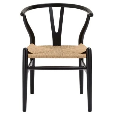 Poly And Bark Weave Chairs - Solid Wood Frame (Set Of 2) - Black 3 Poly And Bark Weave Chairs - Solid Wood Frame (Set Of 2) - Black - Image 3