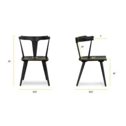 Poly And Bark Enzo Solid Oak Wood Dining Chair - Black -Poly and Bark 5ba8049f 462e 414b ac91 337871c67452