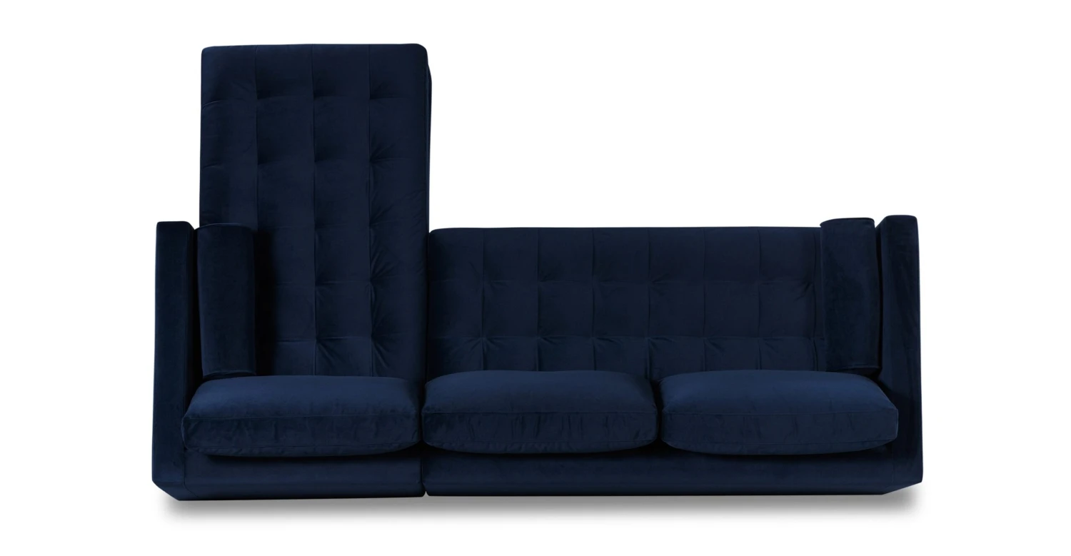 Napa Velvet Right-Facing Sectional Sofa 7 Napa Velvet Right-Facing Sectional Sofa - Image 7