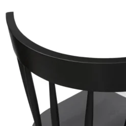 Poly And Bark Hava, Solid Wood Spindle-Back Windsor, Dining Chair - Black -Poly and Bark 775cf6c2 ce49 4e16 8dfa 03a813320ae6
