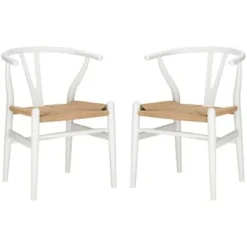 Poly And Bark Weave Chairs - Solid Wood Frame (Set Of 2) - Walnut -Poly and Bark 8ed4a6e7 9072 4ec3 8636 2429be7b4025