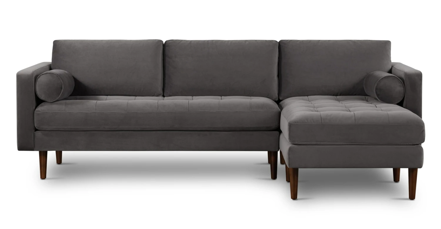 Napa Velvet Right-Facing Sectional Sofa 1 Napa Velvet Right-Facing Sectional Sofa