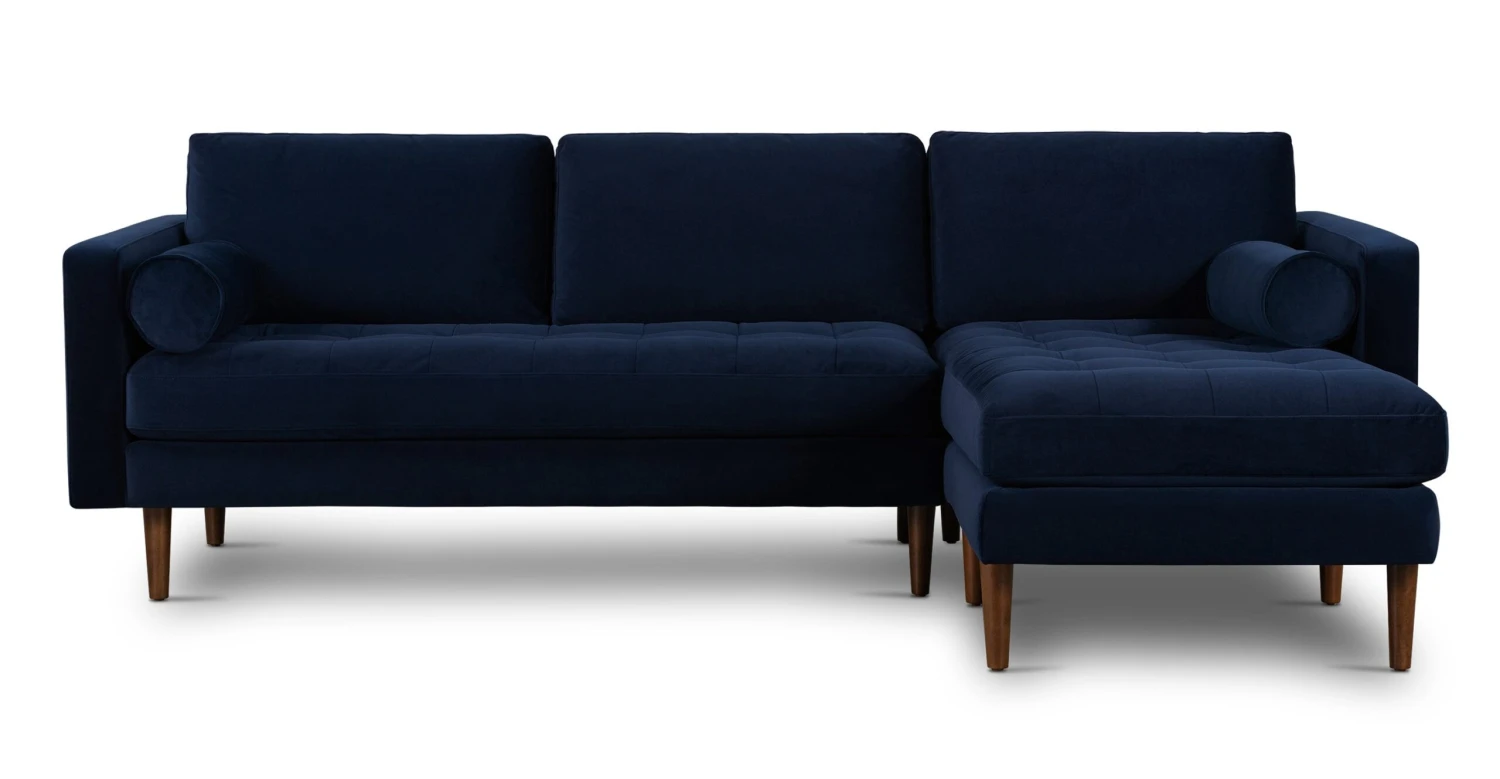 Napa Velvet Right-Facing Sectional Sofa 2 Napa Velvet Right-Facing Sectional Sofa - Image 2