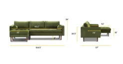 Napa Velvet Left-Facing Sectional Sofa -Poly and Bark 9CZV1G26xMlXvsBuMvJyBG1NqTDNqC 3rKL6U fEQhM scaled