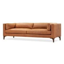 Poly And Bark Argan Sofa In Cognac Tan - Genuine Italian Leather 24 Poly And Bark Argan Sofa In Cognac Tan - Genuine Italian Leather -Poly and Bark Argan Sofa in Cognac Tan 4