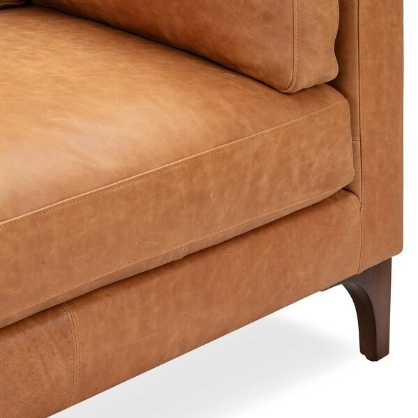 Poly And Bark Argan Sofa In Cognac Tan - Genuine Italian Leather 9 Poly And Bark Argan Sofa In Cognac Tan - Genuine Italian Leather - Image 9