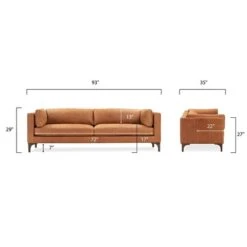 Poly And Bark Argan Sofa In Cognac Tan - Genuine Italian Leather 29 Poly And Bark Argan Sofa In Cognac Tan - Genuine Italian Leather -Poly and Bark Argan Sofa in Cognac Tan 8