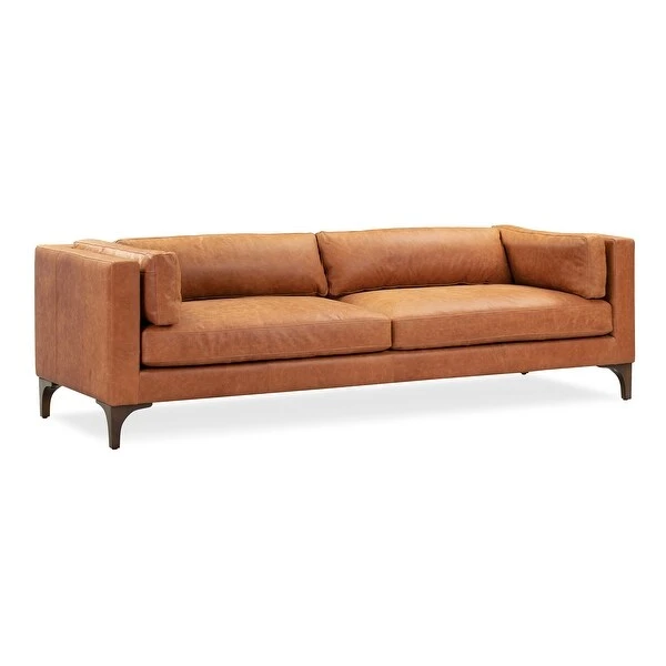 Poly And Bark Argan Sofa In Cognac Tan - Genuine Italian Leather 3 Poly And Bark Argan Sofa In Cognac Tan - Genuine Italian Leather - Image 3