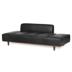Poly And Bark Jasper Daybed - Genuine Italian Leather -Poly and Bark Carson Carrington Bockefall Modern Leather Daybed 3
