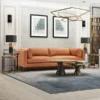 Poly And Bark Argan Sofa In Cognac Tan - Genuine Italian Leather