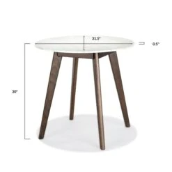 Poly And Bark Riley Marble Round Dining Table