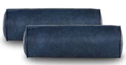 Napa Leather Bolster Pillow Set -Poly and Bark DC NAPA BLSTR BLU 3 scaled
