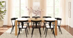 Enzo Dining Chair -Poly and Bark DI A7471 001 EnzoDiningChair2.0inBlack Lifestyle3 2890x1500px scaled