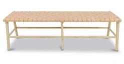 Banda Teak & Leather Bench