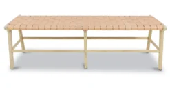 Banda Teak & Leather Bench