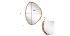 Safie Mirror 24 Safie Mirror -Poly and Bark EM 573 NAT linework