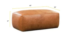 Denver Leather Ottoman -Poly and Bark LR 478 TAN 1 Linework1 scaled