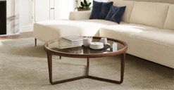 Ciro Round Coffee Table -Poly and Bark LR 706 WAL CiroRoundCoffeeTable Lifestyle2 425x221px