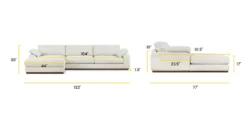 Malaga Left-Facing Sectional Sofa -Poly and Bark LR A8871 LS 050 Linewokr scaled