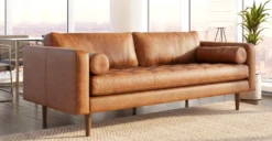 Napa 88.5” Sofa 22 Napa 88.5” Sofa -Poly and Bark LR B6059 210 NapaSofa88.5inCognacTan Straightarmrest Lifestyle3 2890x1500px b3174496 efa5 4684 bed2 5c098835b53d scaled