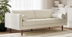 Napa Fabric Sofa -Poly and Bark LR C0101 050 NapaSofa88.5STRAIGHTARMRESTinBrightAsh Lifestyle2 2890x1500px scaled