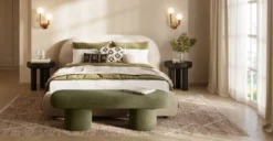 Este Bench -Poly and Bark LR C1417 312 EsteBenchinFernGreenBoucle Lifestyle2 2890x1500px scaled