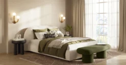 Este Bench -Poly and Bark LR C1417 312 EsteBenchinFernGreenBoucle Lifestyle3 2890x1500px scaled