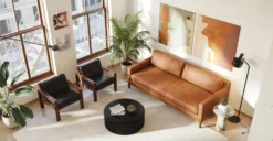 Skive Lounge Chair -Poly and Bark LR D347 001 SkiveLoungeChairinOnyxBlack Lifestyle3 2890x1500px scaled