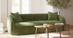 Poole 99" Sofa 18 Poole 99" Sofa -Poly and Bark LR F472 310 Poole99SofainDistressedGreenVelvet Lifestyle2 2890x1500 1