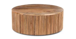 Deja 35" Round Coffee Table With Storage