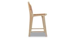 Banda Teak & Leather Counter Height Stool -Poly and Bark N9xo05EcTEGKAvao0SVWjWmHaLykcqEKHiu9wZHHzPQ
