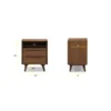 Poly And Bark Cura Nightstand In Walnut