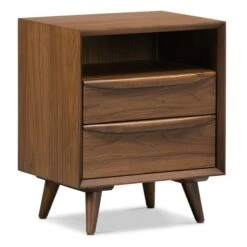 Poly And Bark Cura Nightstand In Walnut 15 Poly And Bark Cura Nightstand In Walnut -Poly and Bark Poly and Bark Cura Nightstand in Walnut 2