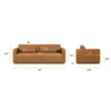 Poly And Bark Dema 90" Sofa - Genuine Italian Leather