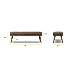Poly And Bark Luca Bench - Genuine Italian Leather