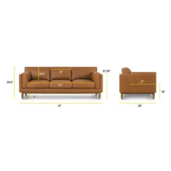 Poly And Bark Mara Sofa - Genuine Italian Leather -Poly and Bark Poly and Bark Mara Sofa 16