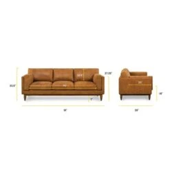 Poly And Bark Mara Sofa - Genuine Italian Leather