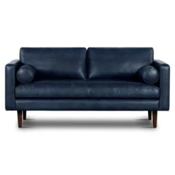 Poly And Bark Napa 72-inch Apartment Sofa - Genuine Italian Leather -Poly and Bark Poly and Bark Napa 72 inch Apartment Sofa Genuine Italian Leather 2