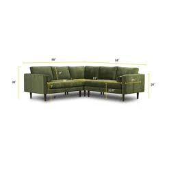 Poly And Bark Napa Fabric Corner Sectional Sofa