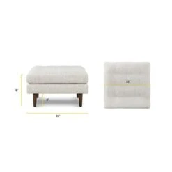 Poly And Bark Napa Fabric Ottoman