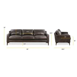 Poly And Bark Sorrento Sofa - Genuine Italian Leather -Poly and Bark Poly and Bark Sorrento Leather Sofa 1