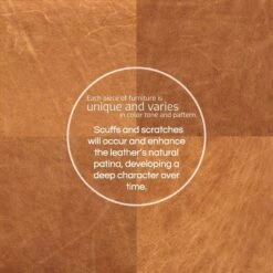 Poly And Bark Turin Leather Ottoman In Cognac Tan -Poly and Bark Poly and Bark Turin Leather Ottoman in Cognac Tan 10