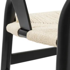 Poly And Bark Weave Chair - Solid Wood Frame (Black) -Poly and Bark Poly and Bark Weave Chair Solid Wood Frame 28Black29 7
