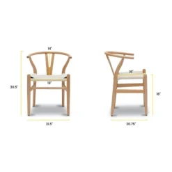 Poly And Bark Weave Chair - Solid Wood Frame (Natural) -Poly and Bark Poly and Bark Weave Chair Solid Wood Frame 28Natural29 3