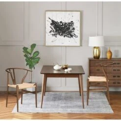 Poly And Bark Weave Chair - Solid Wood Frame (Walnut)