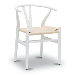 Poly And Bark Weave Chair - Solid Wood Frame (White) -Poly and Bark Poly and Bark Weave Chair Solid Wood Frame 28White29 1