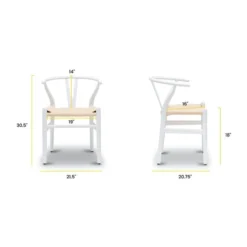 Poly And Bark Weave Chair - Solid Wood Frame (White) -Poly and Bark Poly and Bark Weave Chair Solid Wood Frame 28White29 3