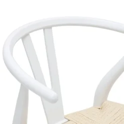 Poly And Bark Weave Chair - Solid Wood Frame (White) -Poly and Bark Poly and Bark Weave Chair Solid Wood Frame 28White29 8